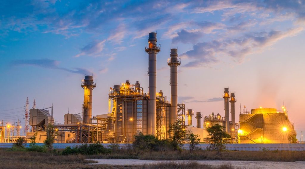 picture of a power plant with silencers and sound isolation